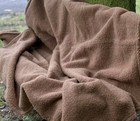100 % WOLLE Schafwolldecke Merino Plaid 160 x 220 cm Braun