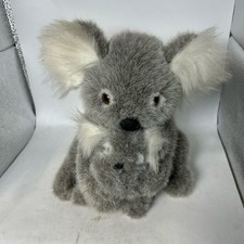 Fiesta Stuffed Animal 10 Inches Grey Koala White Fur Accents Plush Collectible