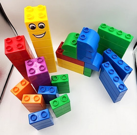 LEGO Quatro 5357 Bucket Building Bricks Set Incomplete 59 of 75 pcs