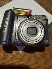 Canon PowerShot A590 IS 8.0MP Digital Camera Gray For Parts