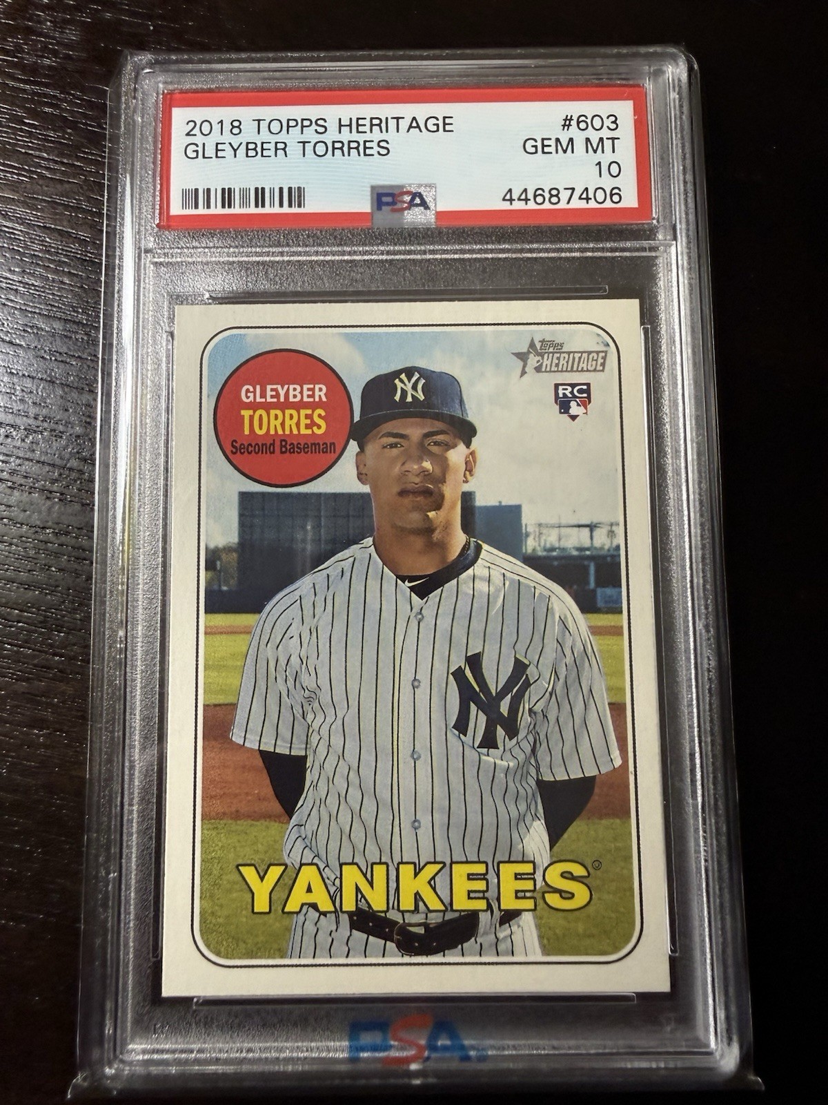 2018 Topps Heritage #603 Gleyber Torres PSA 10 RC New York Yankees