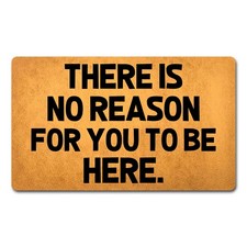 Funny Welcome Doormat For Entry Way Area Decor Mat with Back 18" W x 30" L T...