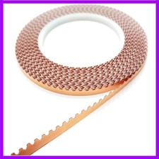 Black Backed Scalloped Copper Foil Tape for Stained Glass, DIY Handicrafts, C...