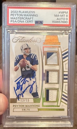 2022 Flawless Peyton Manning Player Worn Patch-Auto PSA 8/PSA 9!!!🔥