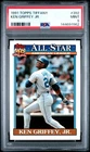 144691962 Ken Griffey Jr 1991 Topps #392 All-Star League Leaders PSA 9