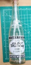 Vintage Mil-Kay Orange Phosphate Soda Bottle 10oz Duraglas ACL Owens Illinois 