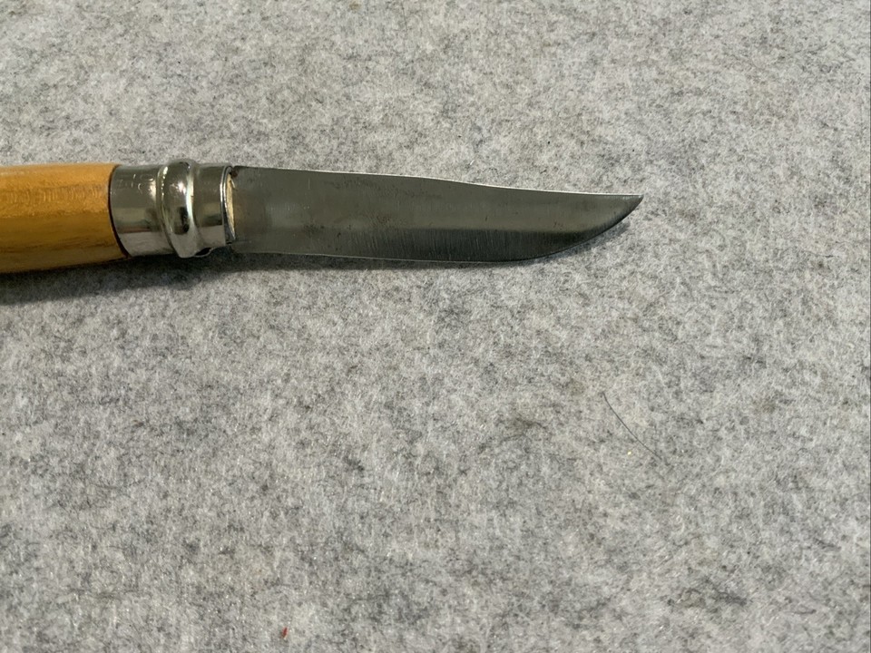 Ancien Couteau Opinel France N°2, Manche Bois, Virobloc, Longueur 28,5 Cm, Collection