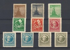 All. Bes. Sowj. Zone Th&uuml;ringen 1945 MiNr. 92 A X-99 A X 10 Werte