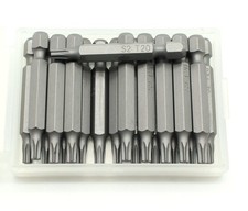 TMAX 20 pc 2" T20 Torx Star 6P Impact Ready Screwdriver Insert Bits S2 Steel