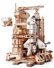 3D Puzzles Space Shuttle Airplane Wooden Desk Decor ROKR Adults Interactive