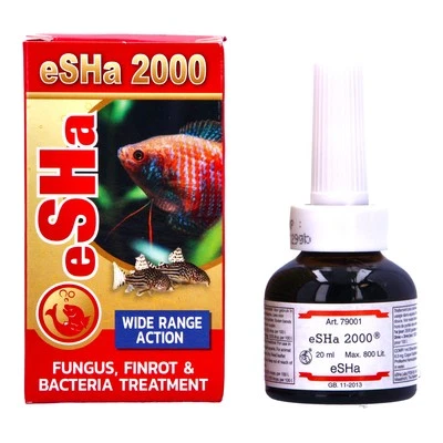 ESHA 2000 FUNGUS FINROT & BACTERIA FISH TREATMENT 20ML FISH TANK AQUARIUM