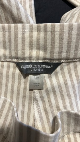CJ Banks Signature Slimming Striped Pants Size 22W Q43 - Picture 6 of 8