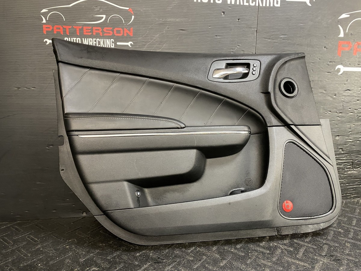 11-14 CHARGER FRONT DRIVER LH INTERIOR DOOR TRIM PANEL BEATS AUDIO