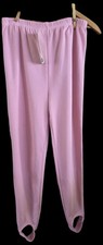 Vintage Pride's Landing Stirrup Pants High Waist Pink Pull-on PETITE Large NWT