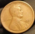 1921-S 1C BN Lincoln Wheat Penny Cent! Semi Key Date!
