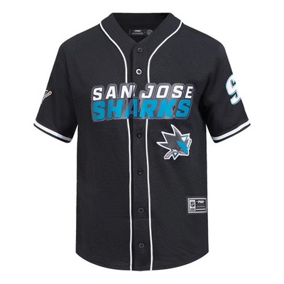 Mesh Button Down NHL San Jose Sharks Pro Standard Black 2XL MESH-2107-H-PM Mens