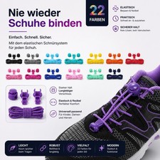 Schn&uuml;rsenkel mit Schnellverschluss,Schnell System,Elastisch,Rund >ohne binden<