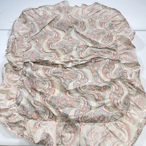 vintage louis nichole sham pillowcase standard pink green paisley floral ruffle - Picture 5 of 9