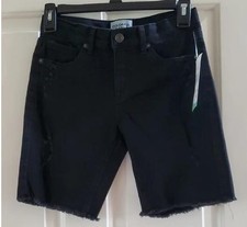 Boys Colorful Planet Black Distressed Denim Shorts Size 10 12 14 16 18 20 NWT