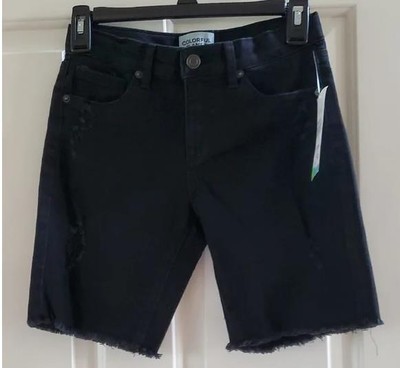Boys Colorful Planet Black Distressed Denim Shorts Size 10 12 14 16 18 20 NWT