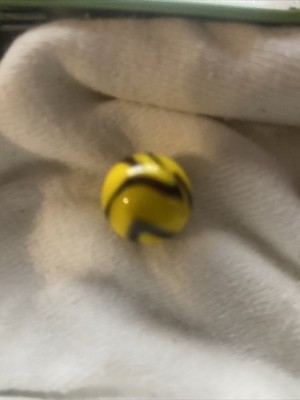 Vtg Bumble Bee Marble 1/2'' Dia Handmade Very Good