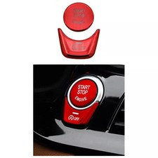 Red ABS Engine Start Stop Button Cover Trim for BMW 5 G30 2017 2020 Set of 2