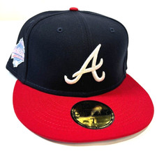 Atlanta Braves NE "Pop Sweat" 1995 World Series Fitted Hat~Dark Navy