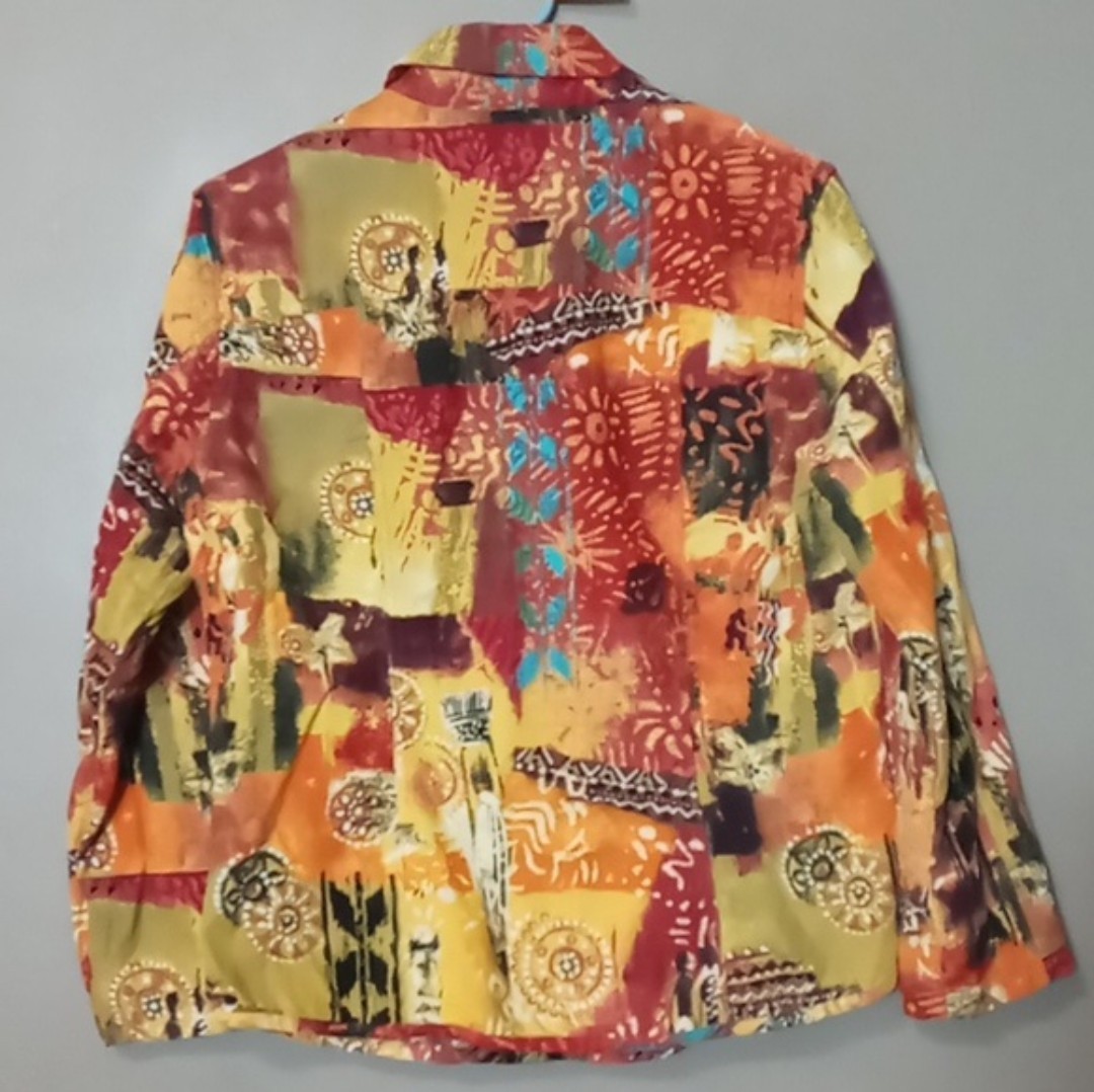 Chico's Multi Colored/Patterned Full Button Jacke… - image 2