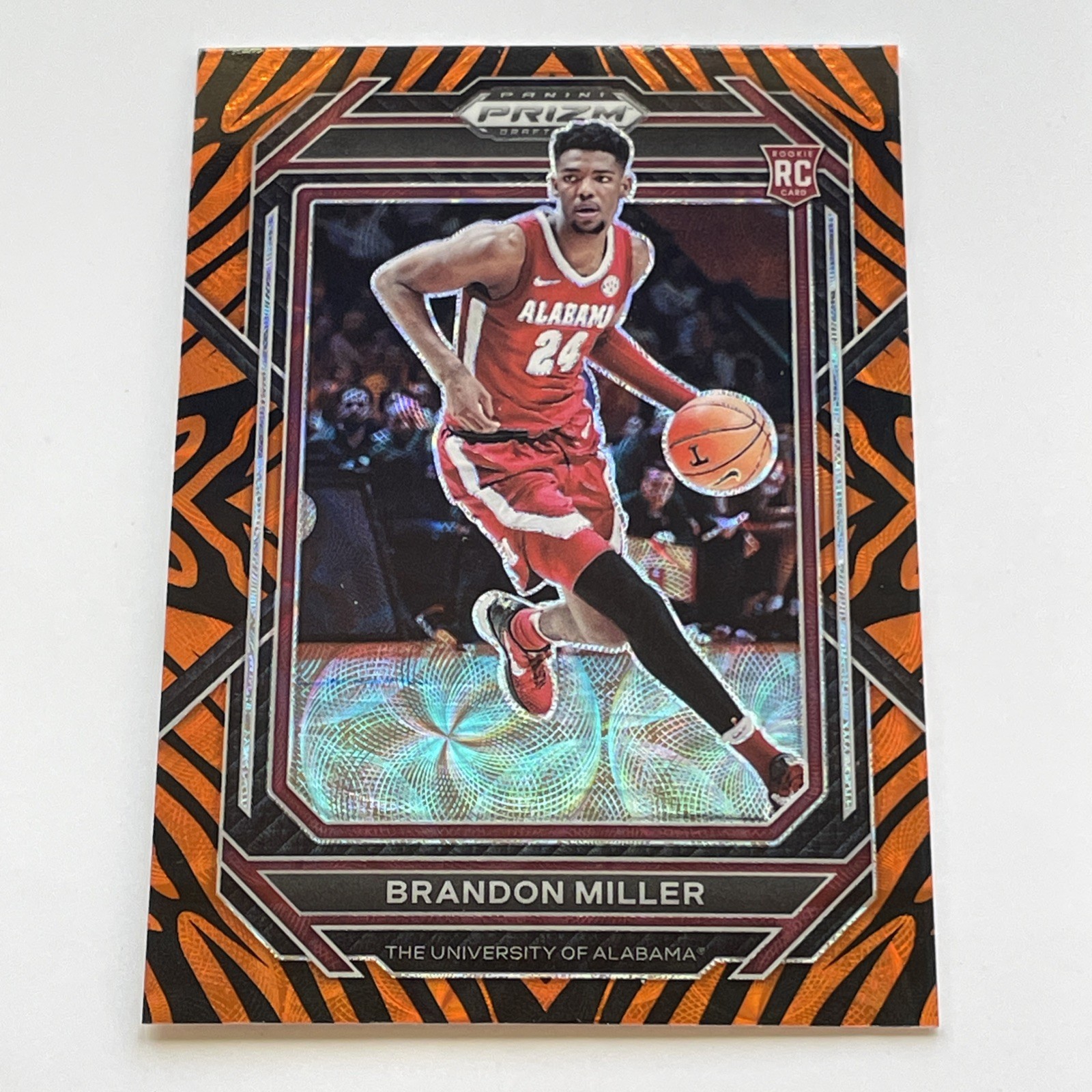 Brandon Miller 2023 Panini Prizm Draft #63 ROOKIE SSP Tiger Prizm Alabama