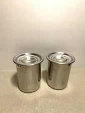 2 Vollrath 7871C Stainless Steel Kitchen Medical Canisters  With Lids Stackable