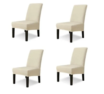 Housses de chaise Lydevo XL pour chaises de salle à manger 4 pcs / Polyester,... - Photo 1/4