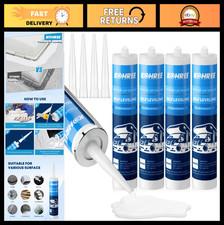 Self-Leveling RV Roof Sealant 4 Pack, Waterproof White Lap Sealant for Repairs