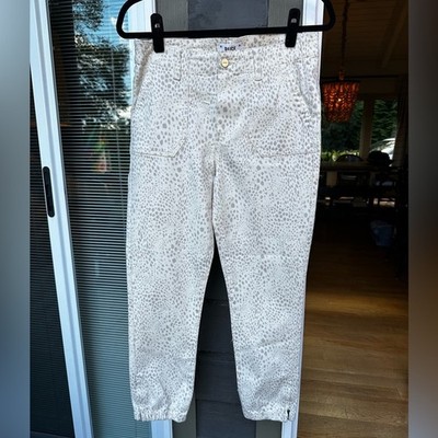 PAIGE Mayslie Jogger Jeans Women Cheetah Print Ankle Crop