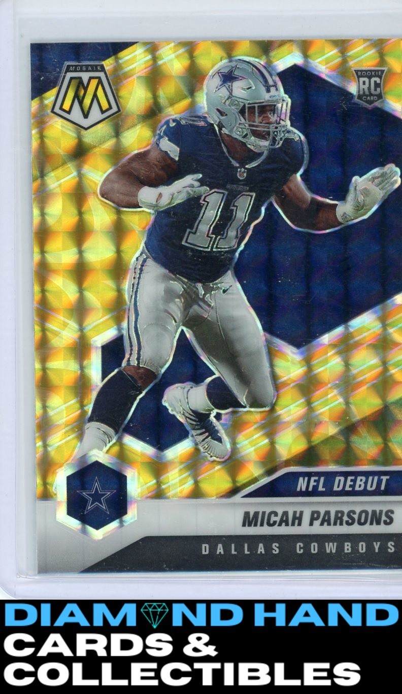 2021 Panini Mosaic #257 Micah Parsons Prizm Reactive Orange