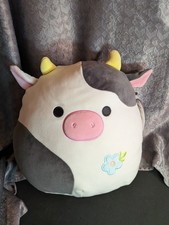 Original Squishmallows 11" Connor The Cow Plush Easter New
