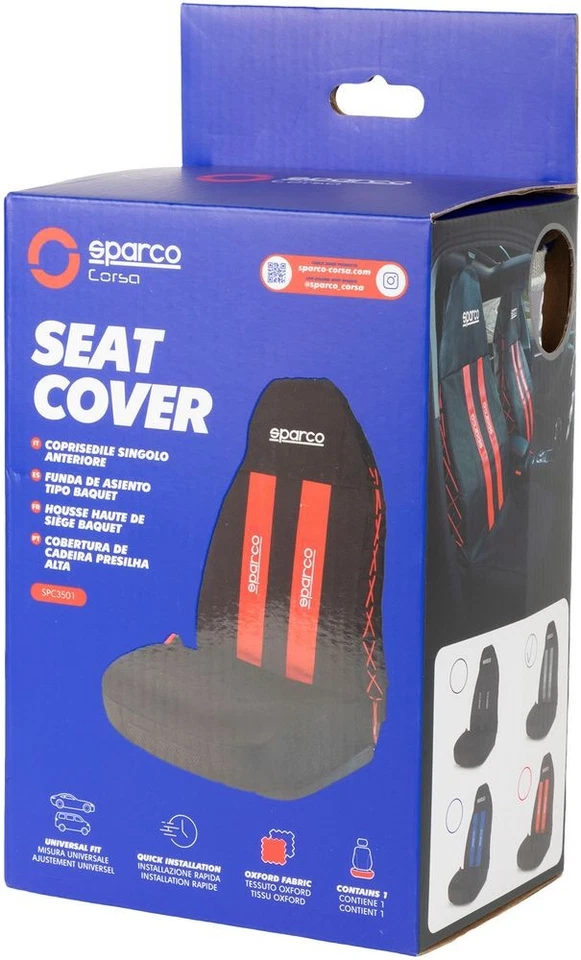 3D coprisedile auto universale grigio con intreccio laterale SPARCO - Imagen 4 de 4