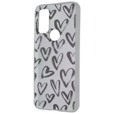 MyBat Pro Mood Series Hard Case for Motorola Moto G Pure - Clear/Black Hearts