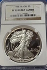 1988-S Proof $1 American Silver Eagle NGC PF69UC Brown Label
