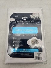 Serta Perfect Sleeper Elite - Wick 'N Cool Juego de 4 protectores de almohada King - Nuevo