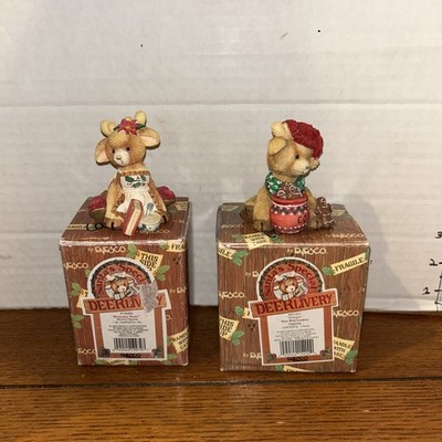2 Enesco Christmas Santa s Special Deerlivery Mommy Deer & Ginger 1995