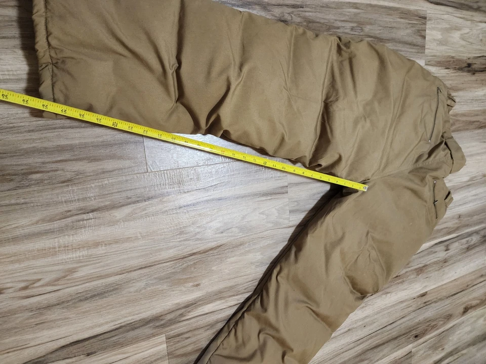 Calça de caça vintage Cabelas acolchoada de ganso marrom carga masculina tamanho grande - Imagem 3 de 4