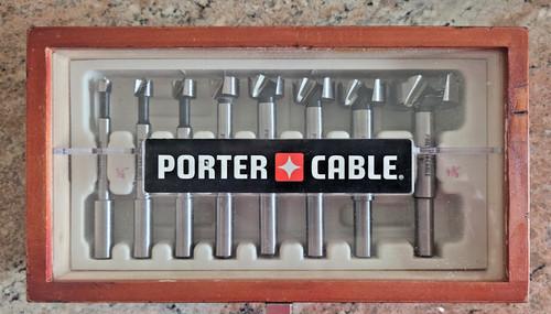 PORTER CABLE FORSTNER BITS 8 Piece Set Drill for Wood 1/4" to 1-3/8"
