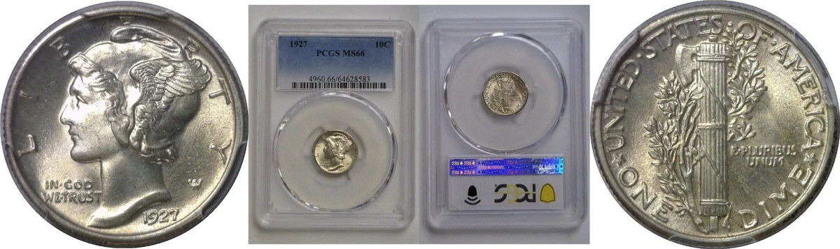 Las mejores ofertas en 1927 año Dimes de mercurio (1916-1945) | eBay