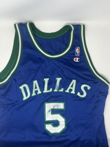 Vintage 1990s Jason Kidd Dallas Mavericks Champion NBA Basketball Jersey (44/M)