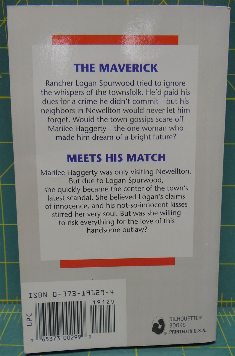 The Maverick Takes A Wife By Charlotte Moore Silhouette Romance #1129, 1996 9780373191291