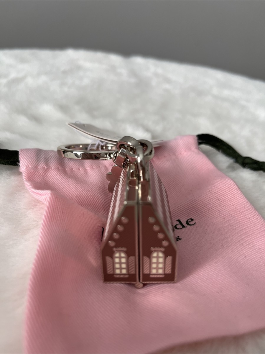 NWT Kate Spade Gingerbread House Key Chain Bag Charm Novelty Gift