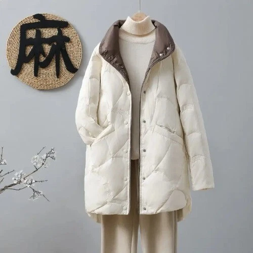 OFF WHITE Piumino donna X Long taglia grande 5XL 6XL 2023 nuovo autunno inverno cappotti spessi