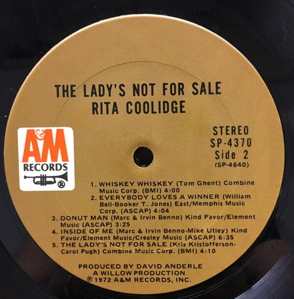 Rita Coolidge - The Lady's Not For Sale (LP, Album, Ter) | eBay