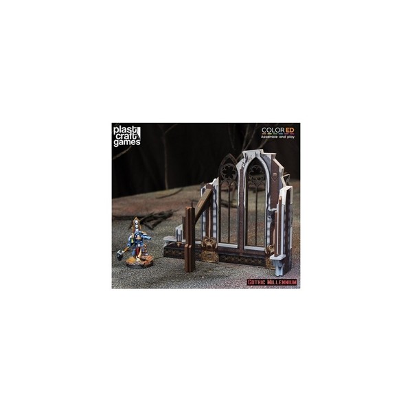 PLAST CRAFT GAMES: RUINED SIDE WALL JUEGOS ACCESORIOS MINIATURAS