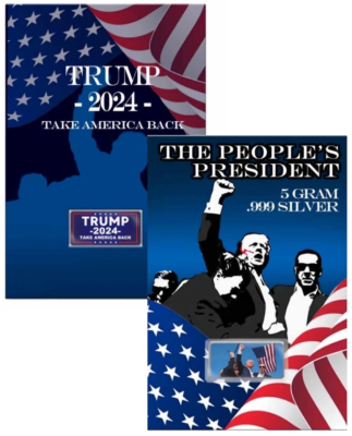 Donald Trump 1 Oz .999 Silver Bar Escalator Colorized In Capsule - Morton Grove Coin - Foto 8